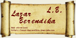 Lazar Berendika vizit kartica